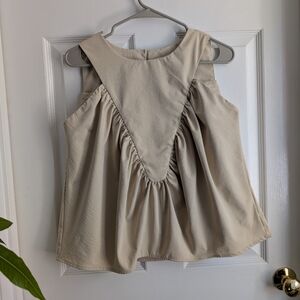 Elegant Cream Sleeveless Top